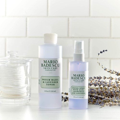 Mario Badescu Witch Hazel Facial Toner - Alcohol-Free, Infused with Lavender & Aloe Vera, 8 Fl Oz