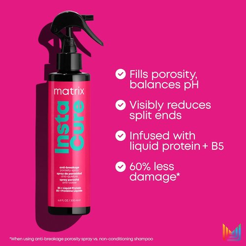 Matrix Instacure Anti-Breakage Leave-In Porosity Spray - Strengthens & Detangles Dry, Color-Treated Hair | 6.8 Fl Oz