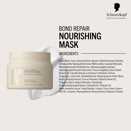 BlondMe Bond Repair Nourishing Mask - Intensive Treatment for Blonde Hair | Adds Moisture & Softness