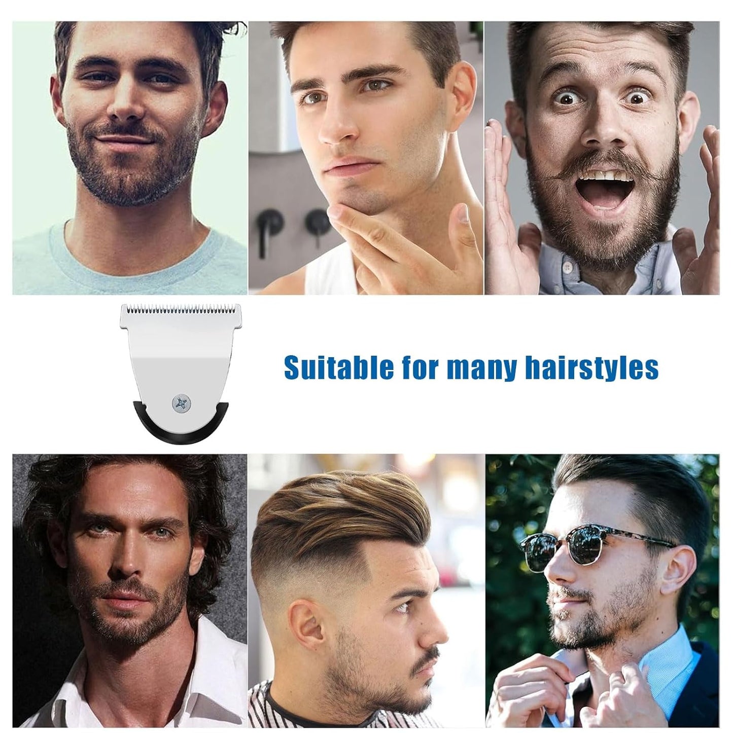Wahl Detachable Hair Clipper Replacement Blades - Compatible with Mag Trimmers 8841/8700 | 2-Pack