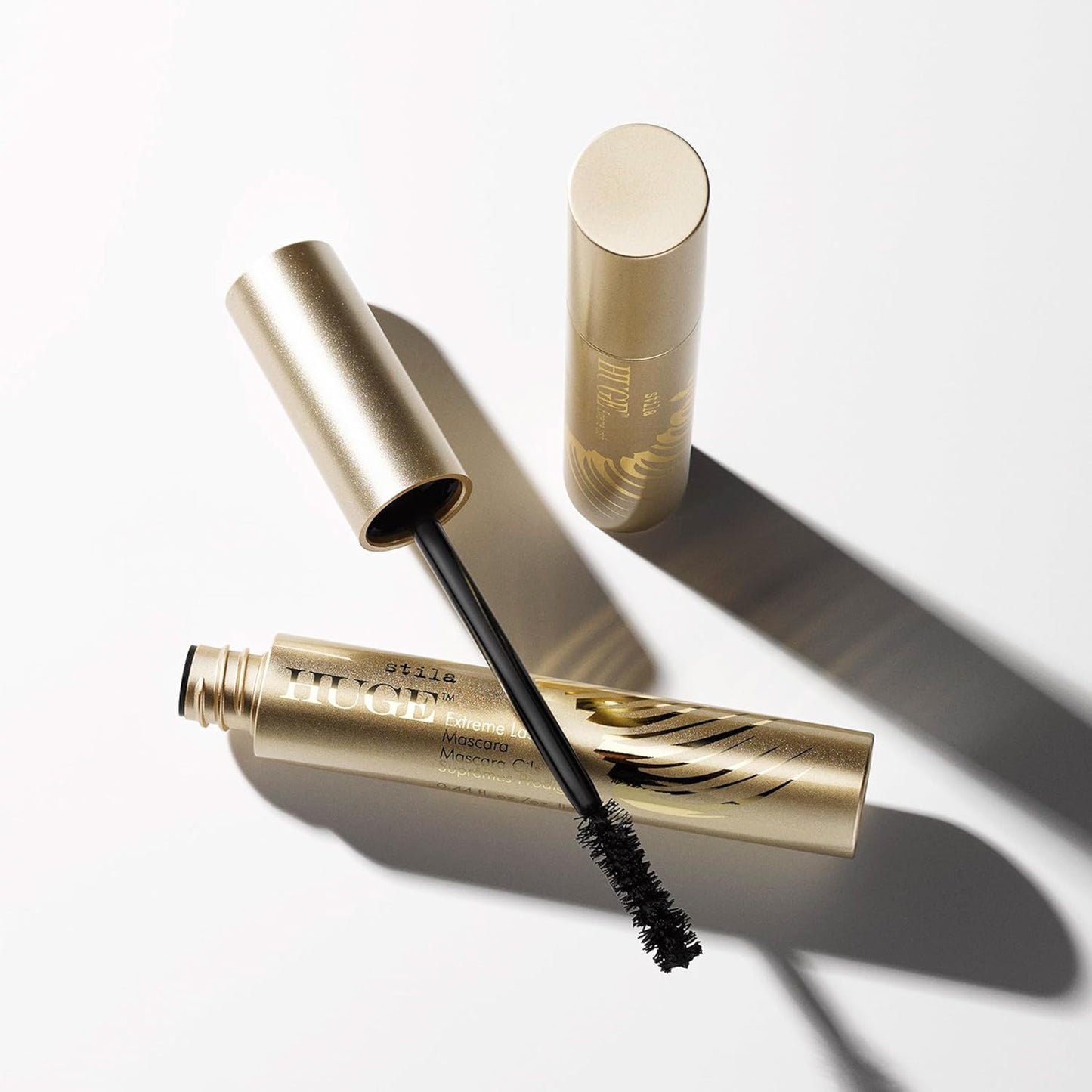 stila HUGE Extreme Lash Mascara, Intense Black | Volume, Full Length, Curl, Lift, No Clump, Crunch or Smudge | Lightweight, Long-Lasting Buildable Eye Makeup Formula | 0.44 Fl. Oz.