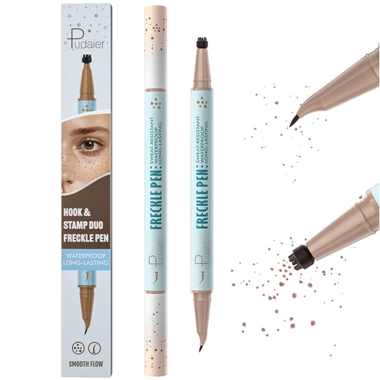 Skiennix 2-in-1 Microblading Freckle Pen & Stamp - Waterproof, Natural-Looking Freckles, Lasts 24 Hours