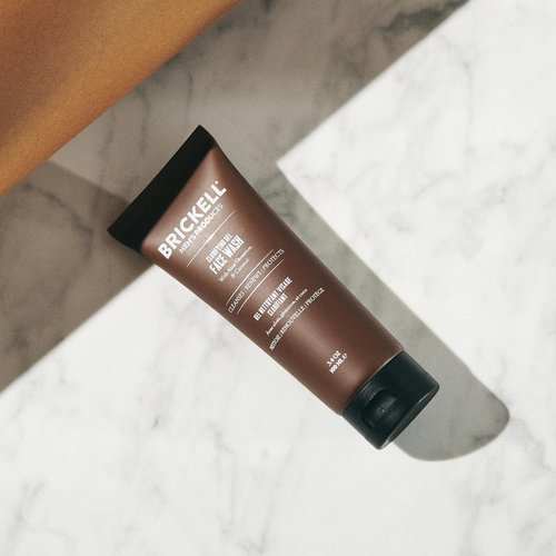 Brickell Men's Clarifying Gel Face Wash - Natural Foaming Cleanser with Geranium & Aloe | 3.4 Ounce