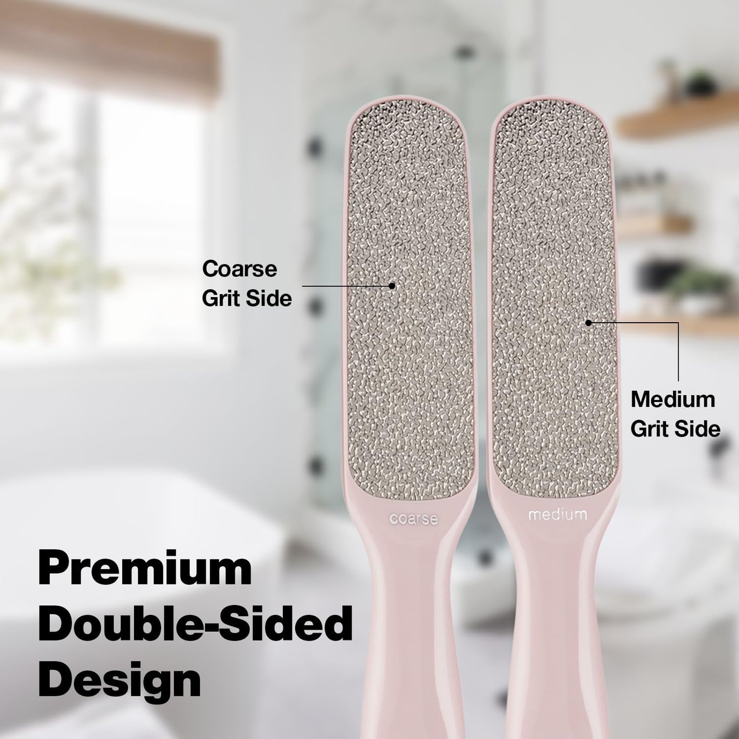 Probelle Double Sided Multidirectional Nickel Foot File Callus Remover - Immediately Reduces calluses and Corns to Powder for Instant Results, Safe Tool (Dark Grey)