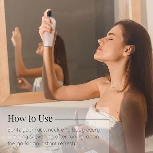 Aloette Nutri-Hydrating Mist After Sun Spray - Aloe Vera Facial & Body Mist with Vitamins A, C, E & B5 - 8oz for Glowing Skin