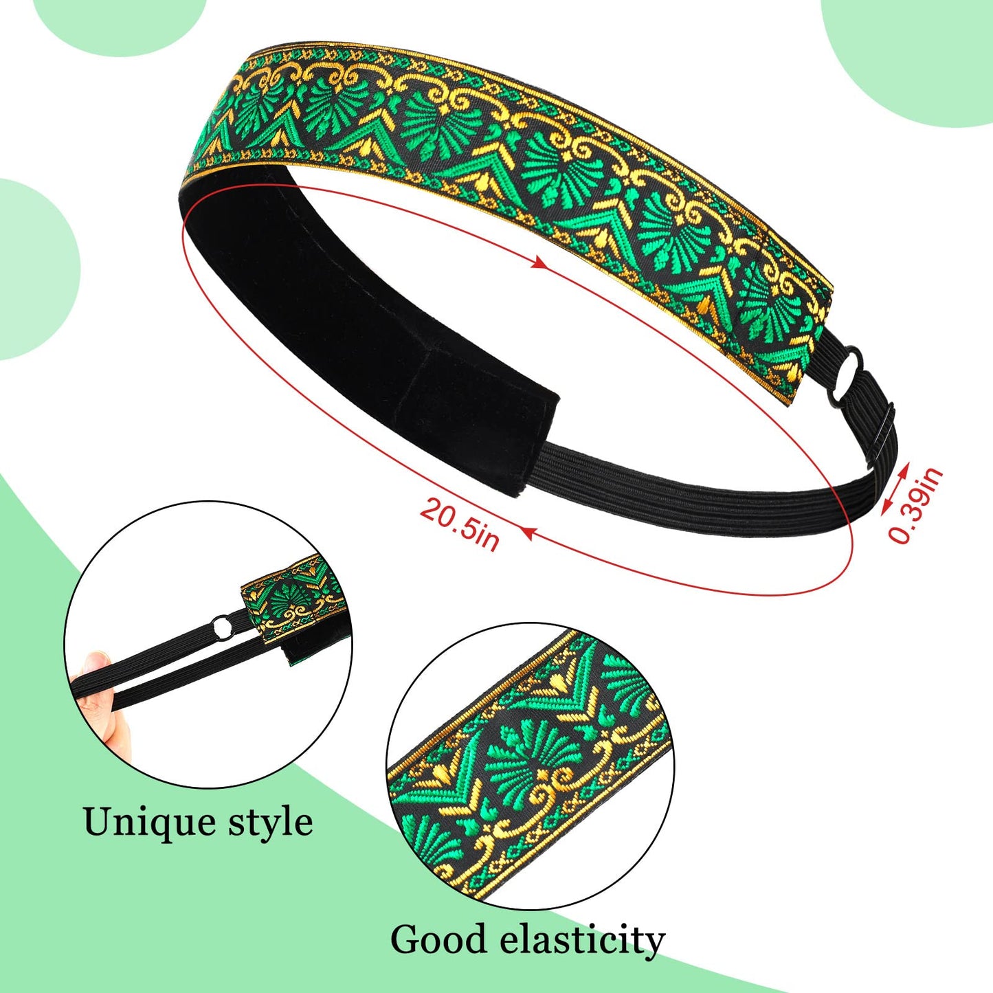 8 Pcs Woman Adjustable Headband Non Slip Velvet Lined Hairband Solid Color Boho Headband for Women Elastic Fabric Adjustable Headband Sport Yoga Work Makeup Headband Stylish Hairband (Fresh Style)