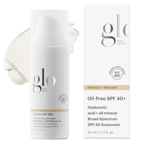 Glo Skin Beauty Mineral Sunscreen SPF 40 - Oil-Free Hydrating Face Moisturizer with Zinc Oxide, 1.7 Fl Oz