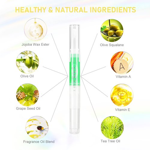 SAVILAND Natural Cuticle Oil Pen:Revitalizing Cuticle Oil for Nails with Vitamin E Repaired Cuticles Overnight Cuticle Softener Nail Strengthener Protector for Damaged Skin Thin Nail