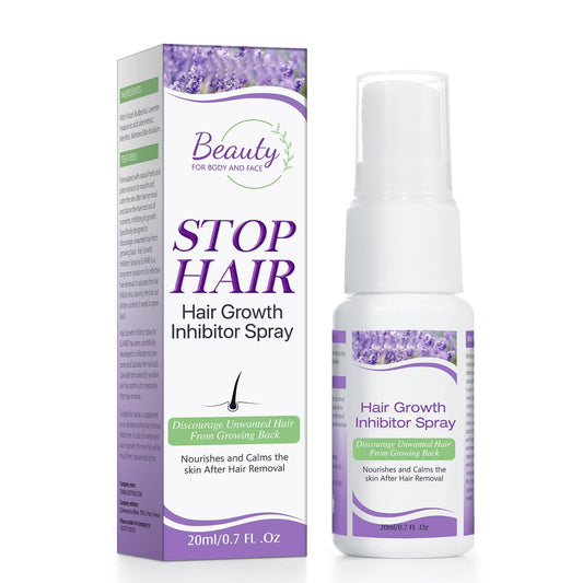 Hair Growth Inhibitor for Face, Hair Inhibitor Permanent Spray, Non-Irritating Hair Inhibitor, Permanent Hair Removal Spray for Body, Face, Underarm, Arm, Leg, Private Areas, Slows Regrowth (1)