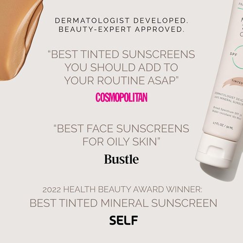 MDSolarSciences Mineral Tinted Sunscreen SPF 30 - Water-Resistant, Broad Spectrum UV Protection | Natural Matte Finish (1.7 Fl Oz)