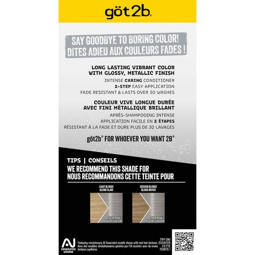 Got2b Metallics Hair Color - M71 Metallic Silver | Long-Lasting Vibrant Shine