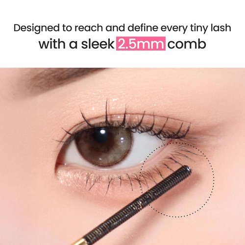 DERMALOGY by NEOGENLAB Extra Slim Metal Mascara - Long-Lasting Volumizing & Lengthening, Vegan, Black, 1 Count