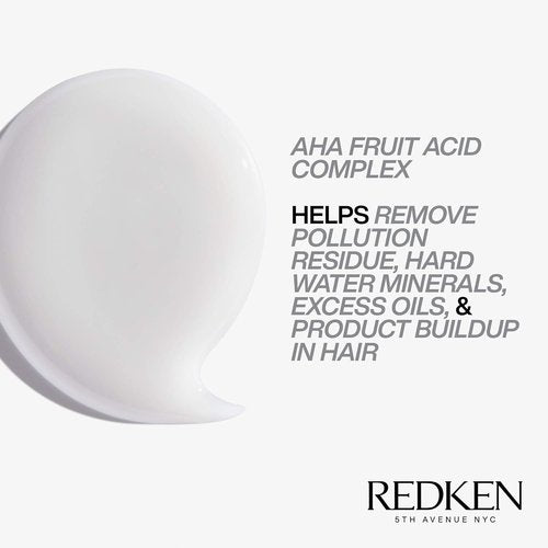 Redken Detox Cleansing Cream Shampoo - Clarifying Formula for All Hair Types | Removes Buildup & Strengthens Cuticle