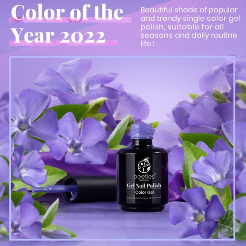 Beetles Purple Gel Polish - 1pc 15ml Periwinkle Pale Soft Purple Gel Spring Colors Soak Off Uv Lamp Nail Art Manicure Salon Design DIY Home Gift for Women Girls