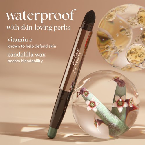 Julep Eyeshadow 101 Cream-to-Powder Waterproof Shadow Stick – Rainstorm Shimmer – Long-Lasting, Crease-Proof, Deep Silver Shimmer Cream Eyeshadow with Built-in Smudger