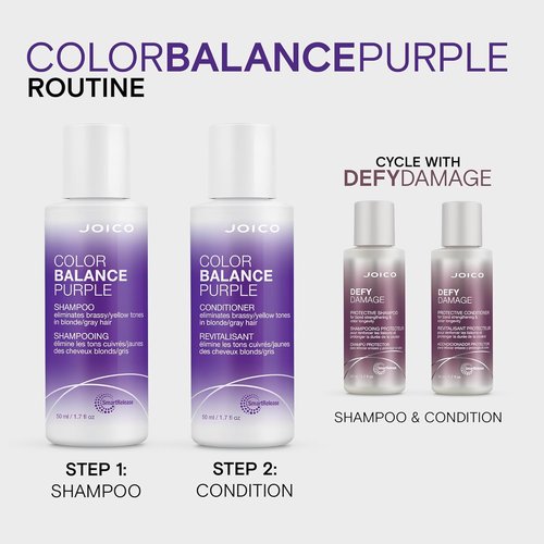 Joico Color Balance Purple Shampoo - Eliminate Brassy Tones & Boost Shine | For Cool Blonde & Gray Hair