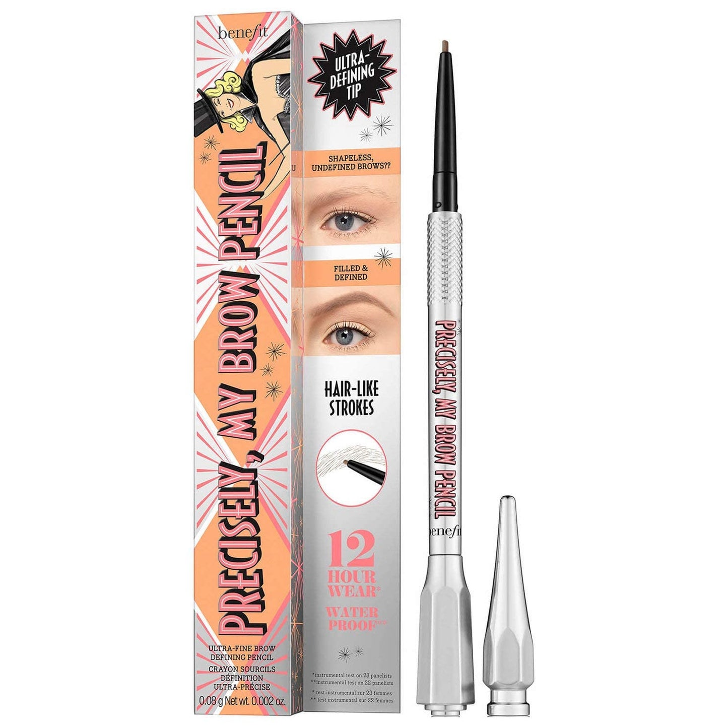 Benefit Precisely My Brow Pencil - Ultra-Fine Brow Defining Pencil | #6 Deep, 0.08g/0.002oz