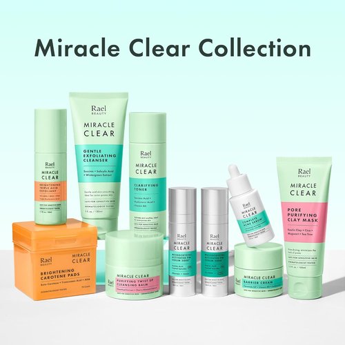 Rael Miracle Clear Spot Gel - Soothing Acne Treatment with Succinic Acid & Tea Tree | Lightweight Korean Skin Care (0.14 oz)