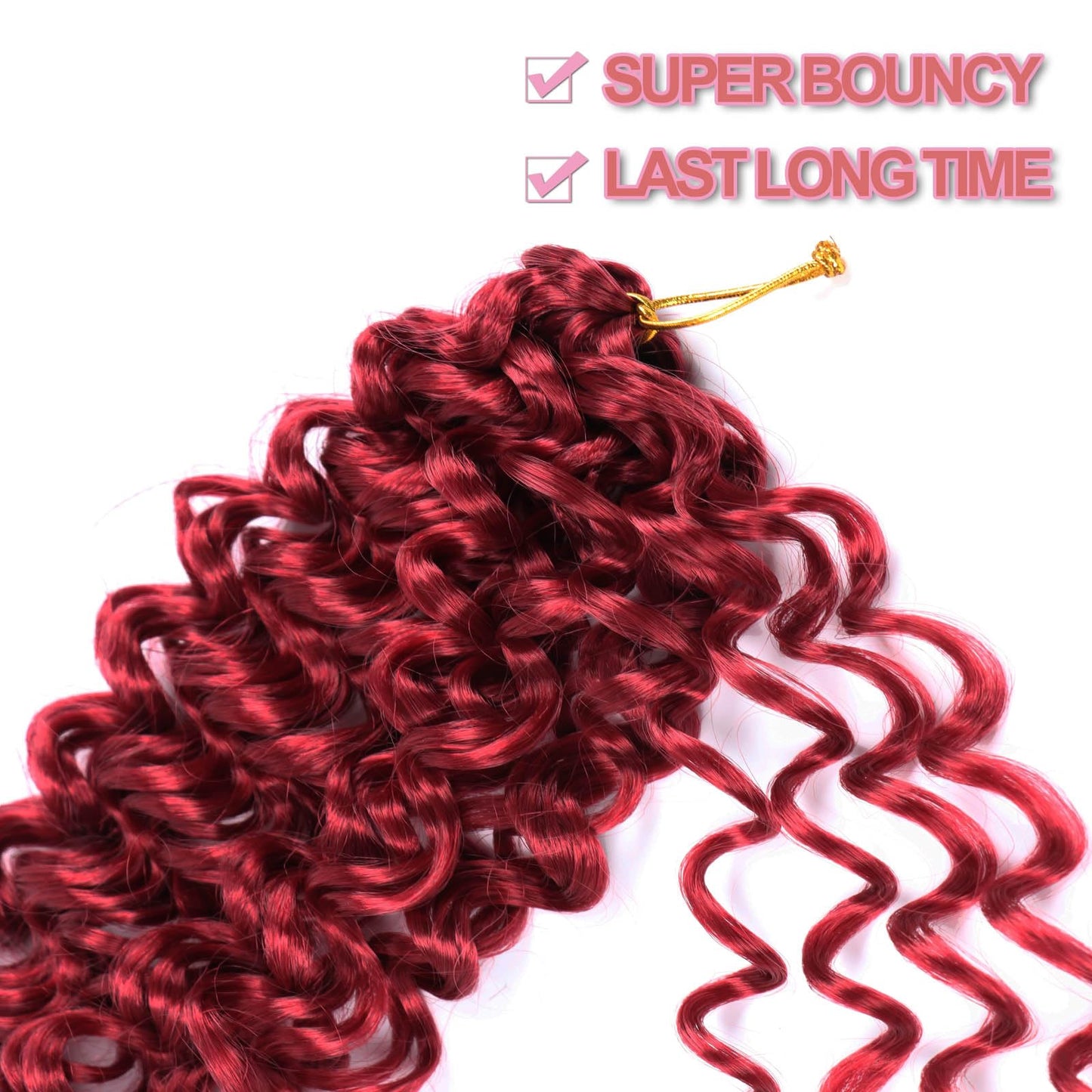 GoGo Curl Crochet Hair 12Inch 6Packs Curly Crochet Hair Water Wave Crotchet Hair for Black Women (12 Inch (Pack of 6), Bug#)