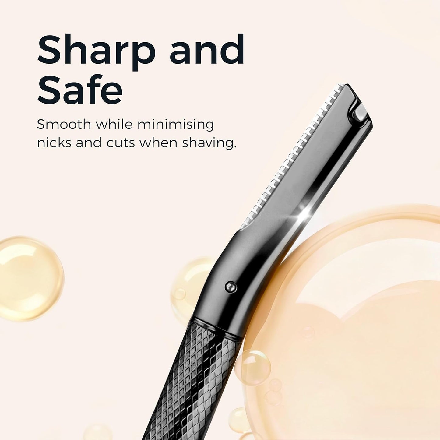 ZOMCHI Eyebrow Razor - Precision Face Trimmer for Men & Women with 6 Blades | Black
