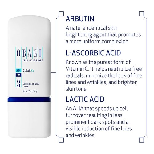 Obagi Medical Nu-Derm Hyperpigmentation Essentials - Brightening Clear Fx Cream & Exfoderm Forte Exfoliator Set