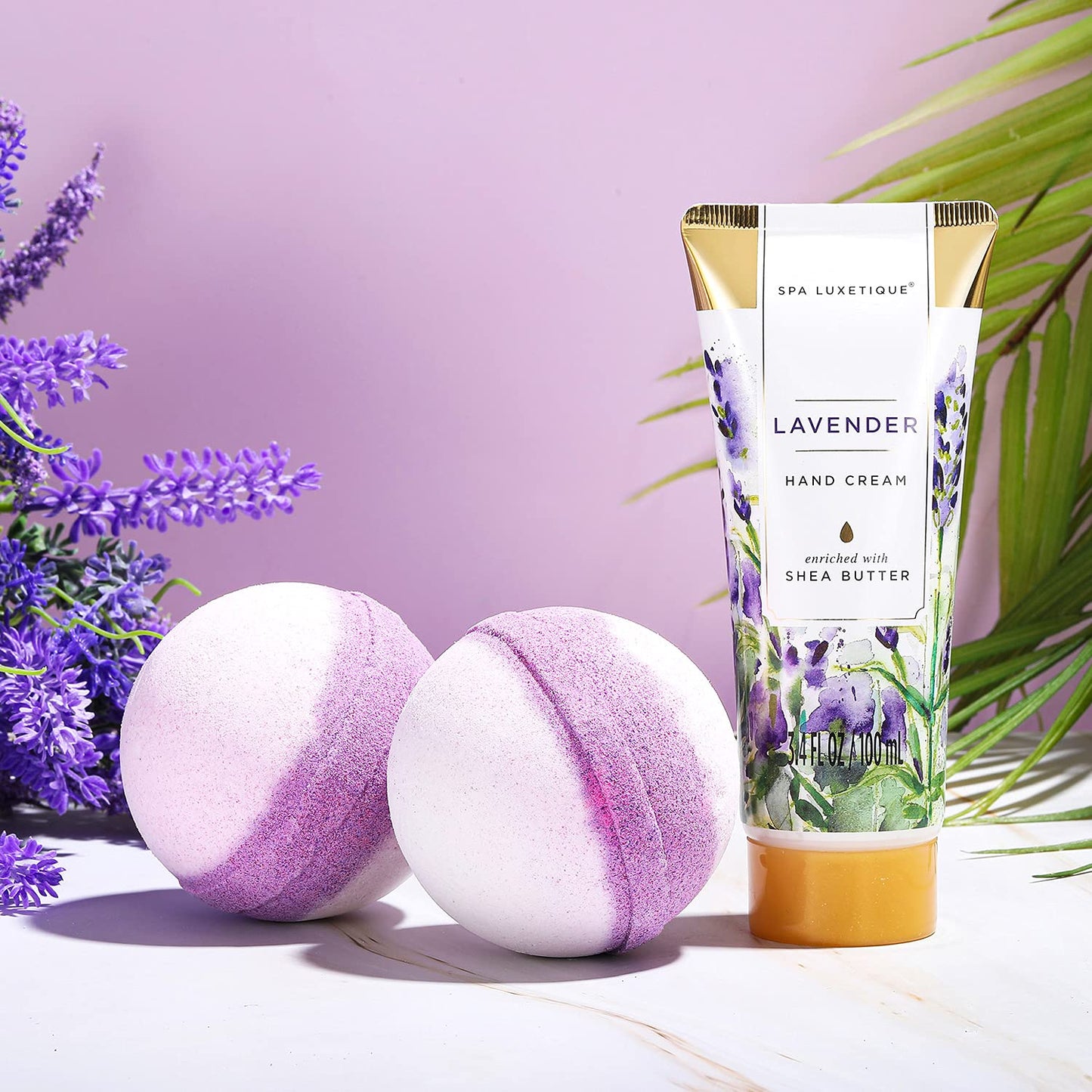 Spa Luxetique Lavender Spa Gift Basket - 12-Piece Relaxation Set for Women | Perfect Birthday & Mother's Day Gift