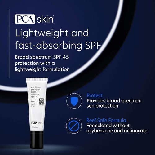 PCA SKIN Weightless Protection SPF 45 | Oil-Free Hydrating Sunscreen for All Skin Types (1.7 fl oz)