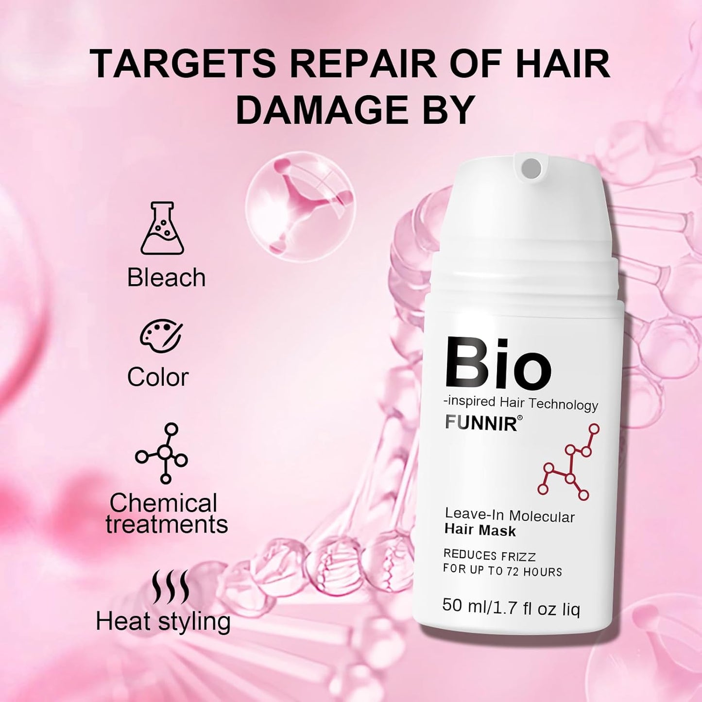 Skiennix Intensive Leave-In Conditioner - Deeply Hydrating Hair Mask for Dry, Damaged Hair | 50ml/1.7 fl oz