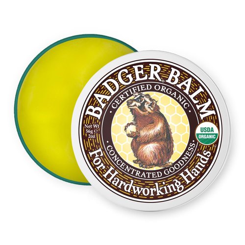 Badger Healing Balm - Organic Hand Cream for Dry, Cracked Hands | Long-Lasting Moisturizer, 2 oz Tin