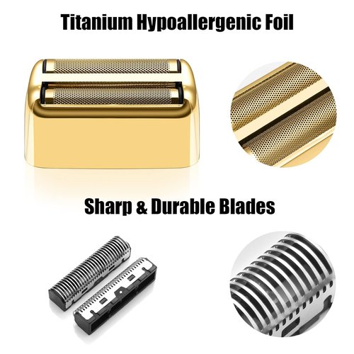 BaBylissPRO Replacement Foil & Cutters - Golden Foil for Barberology FXFS2 Double Foil Shaver