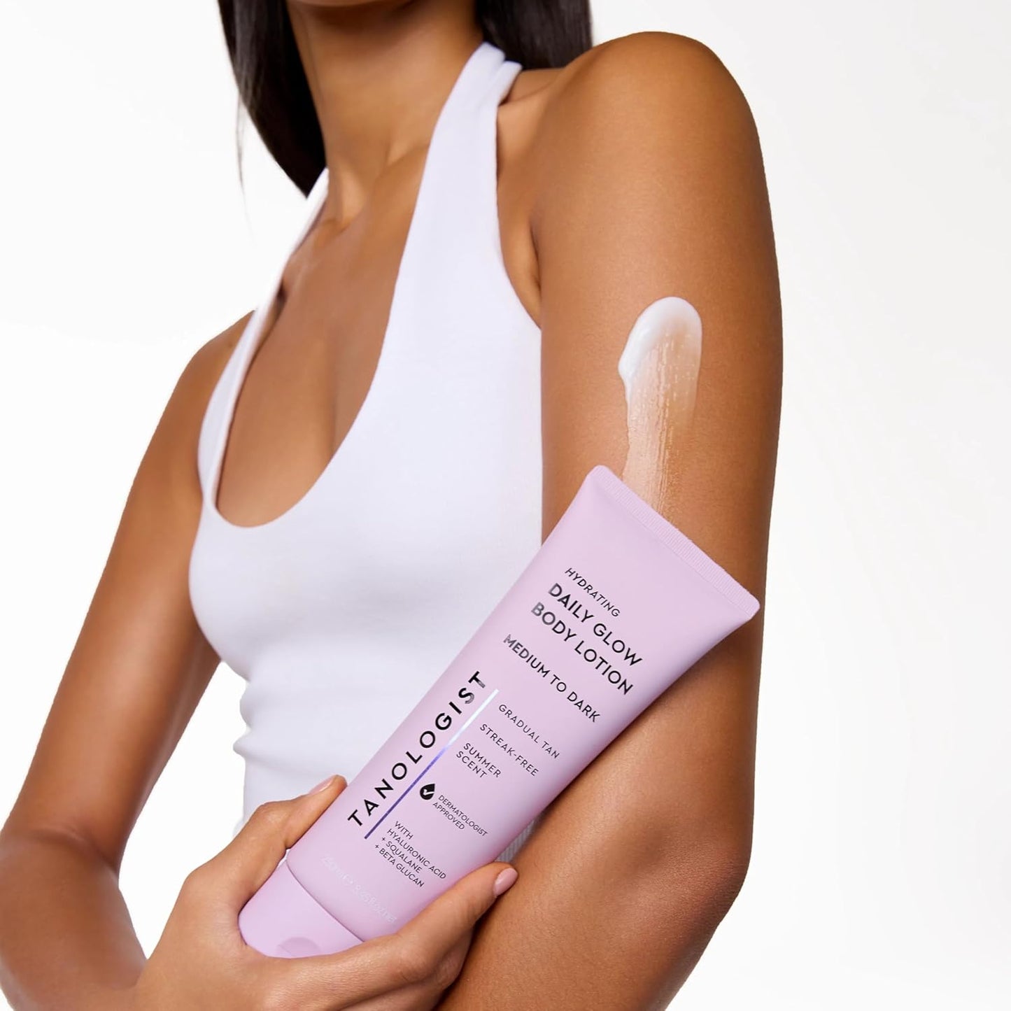 Tanologist Brightening Daily Glow Body Lotion - Light/Medium Gradual Tanner, Streak-Free & Natural Look, 8.45 fl. oz