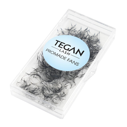 TEGAN LASH 500 Promade Fans Volume Eyelash Extensions, Handmade Loose False Eyelashes, From 3D - 16D, 0.03/0.05/0.07 Thickness, C/CC/D Curl, 9-15mm Length, Pestanas Pelo A Pelo (16D-0.03-CC-10)