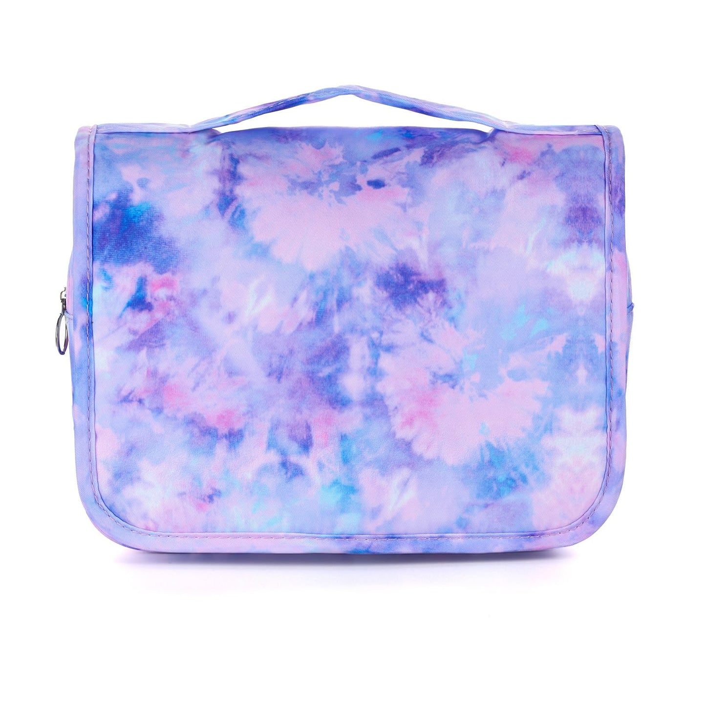Vipdeal Kids Hanging Toiletry Bag for Girls, Travel Toiletry Bag for Little Young Girls Cosmetic Makeup Waterproof Wash Bag Toddler Traveling Toiletries, Tie Dye Purple