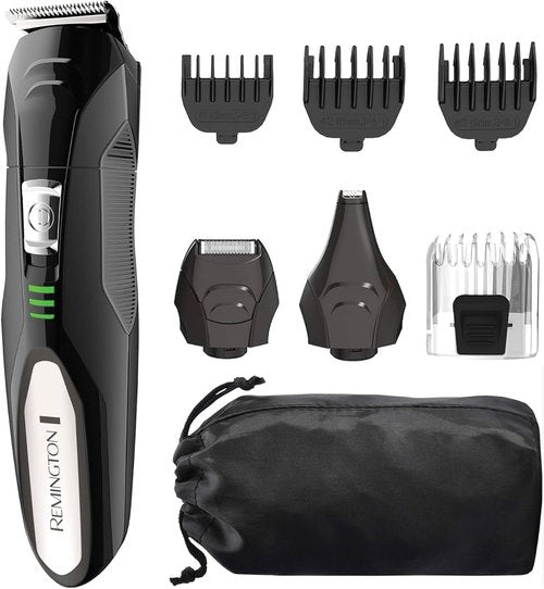 Remington All-in-One Grooming Kit - Lithium Powered 8-Piece Set with Trimmer & Shaver | Black