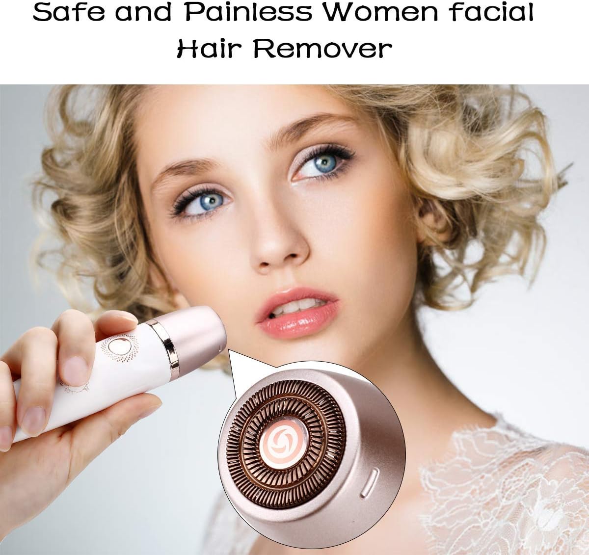 Skiennix Electric Razor for Women - Painless 2-in-1 Hair Remover for Face, Legs & Underarms | Portable Wet & Dry Trimmer with Micro USB Recharge