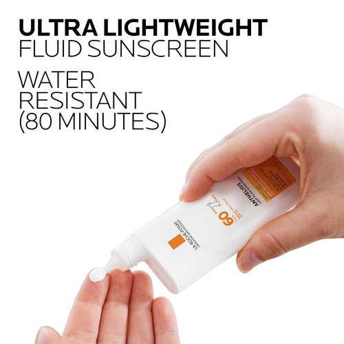 La Roche-Posay Anthelios SPF 60 Light Fluid Facial Sunscreen - Lightweight, Oil-Free, Travel Size 1.7 Fl. Oz.