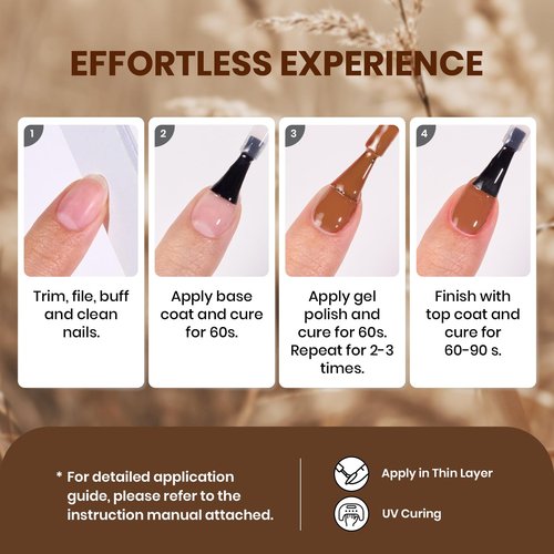 Beetles Gel Nail Polish Set - 20 Colors Warm Mist Gel Nail Kit Burgundy Brown Nude Gold Glitter Gray Shimmer Soak Off Base&Top Coat Uv Led Home DIY Salon Nail Art Gift Set for Women