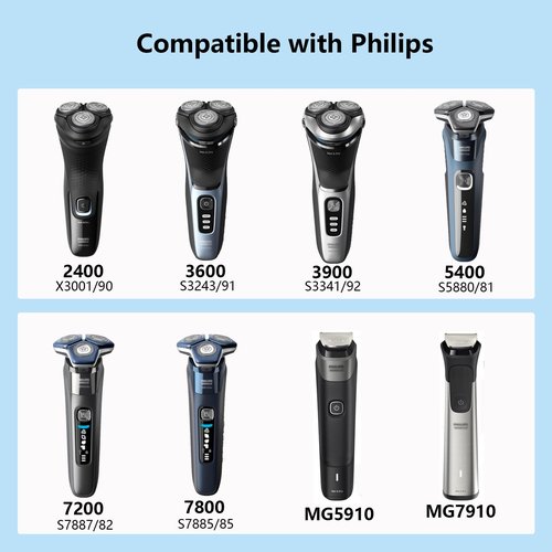 5V Charger Cord for Philips Norelco 2000 2400 3000 3600 3900 5000 5400 7000 7600 7800 i9000 9000 Series Shaver Replacement Charging Cable Compatible with Phillips Multigroom/Body Groomer Trimmer