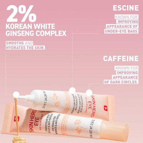 Erborian Skin Hero Eye Cream - De-Puffs & Hydrates for Smooth, Radiant Skin | Korean Skincare