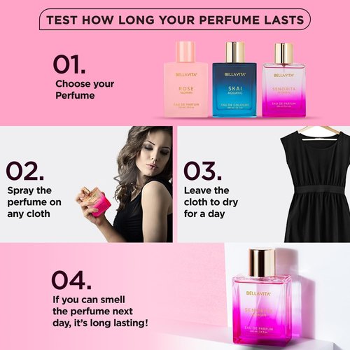 Bellavita Luxury Senorita Eau de Parfum | 100 ml (3.4 fl.oz.) | Perfume for Women | Fresh Floral, Yuzu, Peony, and Musk Notes | Long Lasting Women's Fragrance