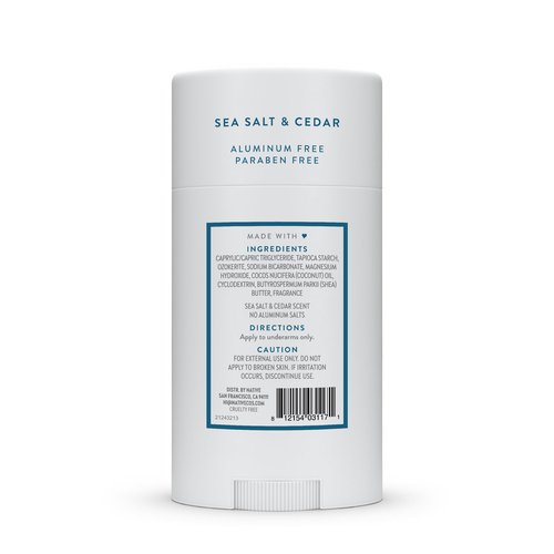 Native Deodorant Contains Naturally Derived Ingredients, 72 Hour Odor Control, Deodorant for Women and Men, Aluminum Free, Sea Salt & Cedar 2.65oz