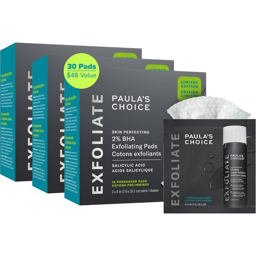 Paula's Choice SKIN PERFECTING 2% BHA Exfoliating Pads - Reduce Blackheads, Pores & Fine Lines