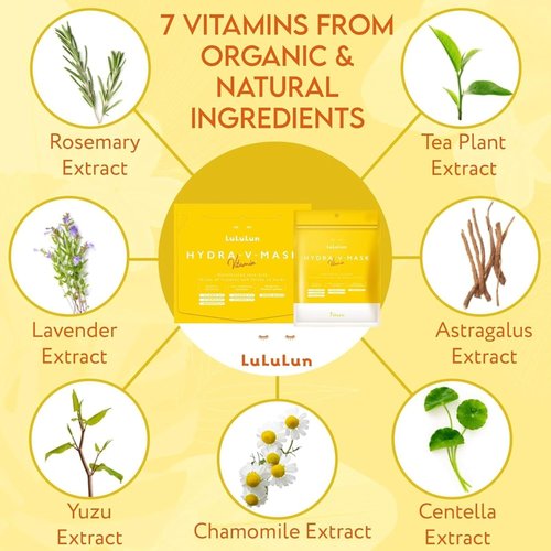 Lululun Vitamin C Face Mask - 28 Sheets for Pore Firming & Even Skin Tone | Hydrating Daily Skincare