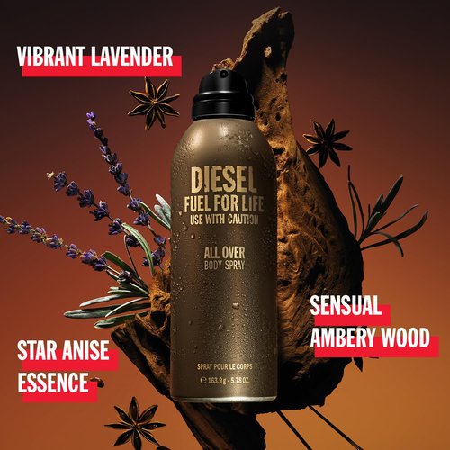 Diesel Fuel For Life - Deodorizing Body Spray for Long-Lasting Freshness | 4.2 oz