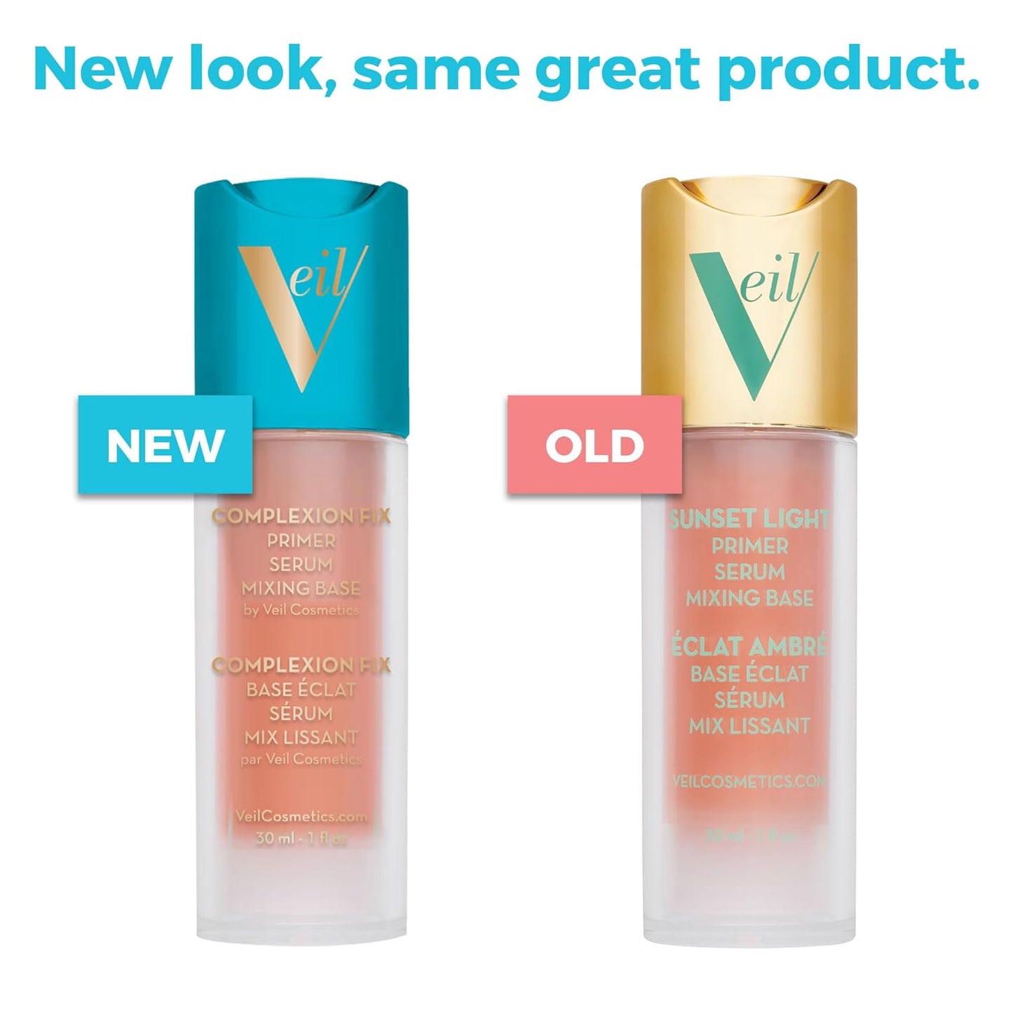Veil Cosmetics Complexion Fix 3-in-1 Primer | Hydrating Serum & Mixing Base - Minimizes Pores & Smooths Fine Lines