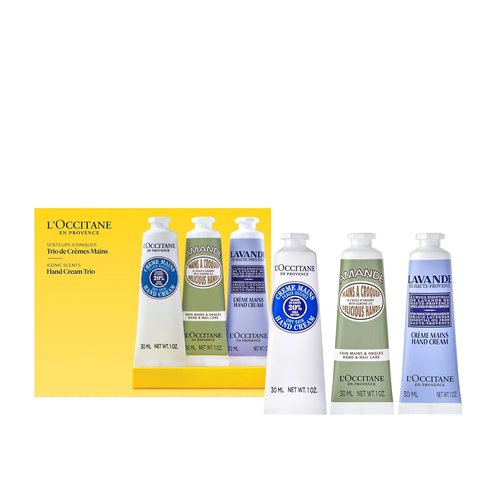 L’Occitane Hand Cream Classics - Moisturizing Skincare Trio for Dry Hands | Travel-Sized Vegan Set