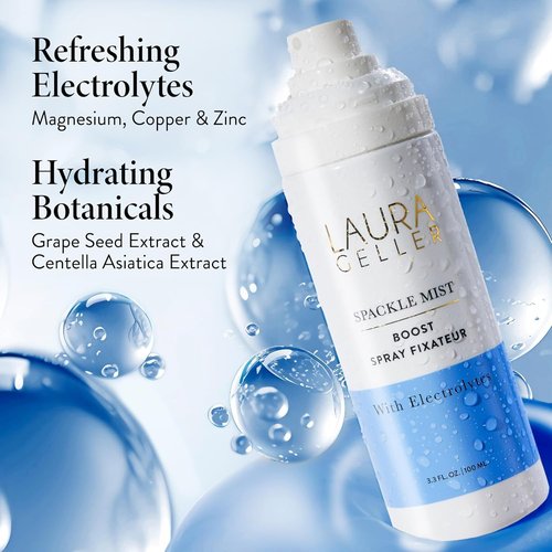 Laura Geller New York Spackle Mist Boost Setting Spray - Long-Lasting Makeup with Electrolytes & Blue Light Protection