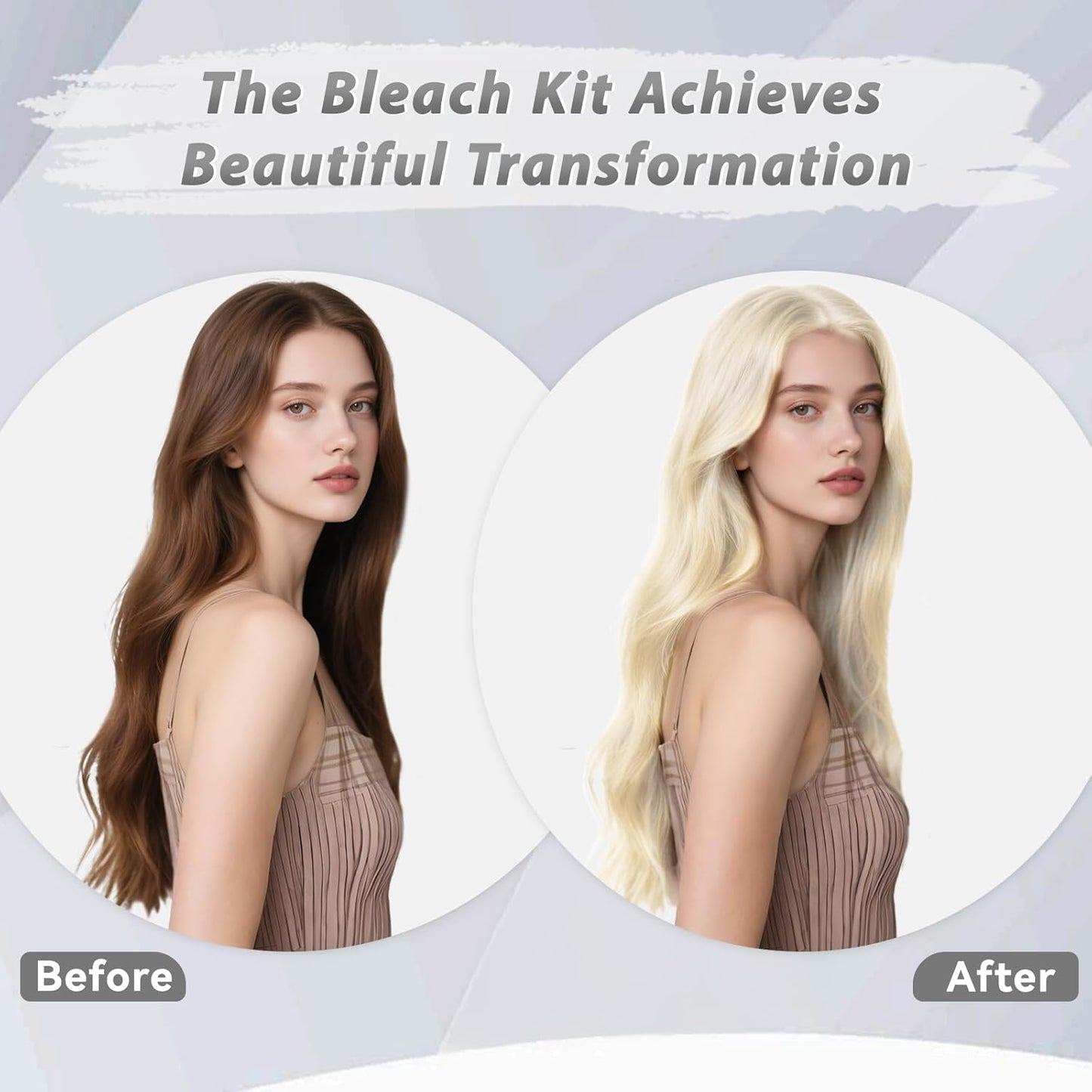 Skiennix Gentle Cream Hair Bleach Kit - Ammonia-Free, Lifts Up to 8 Levels | No-Drip Lightening for Home Use