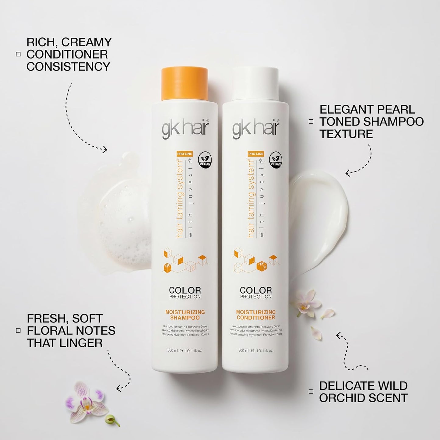 GK HAIR Moisturizing Color Protection Shampoo & Conditioner Set - Hydrating Formula for Dry, Coarse & Color-Treated Hair | 10.1 Oz