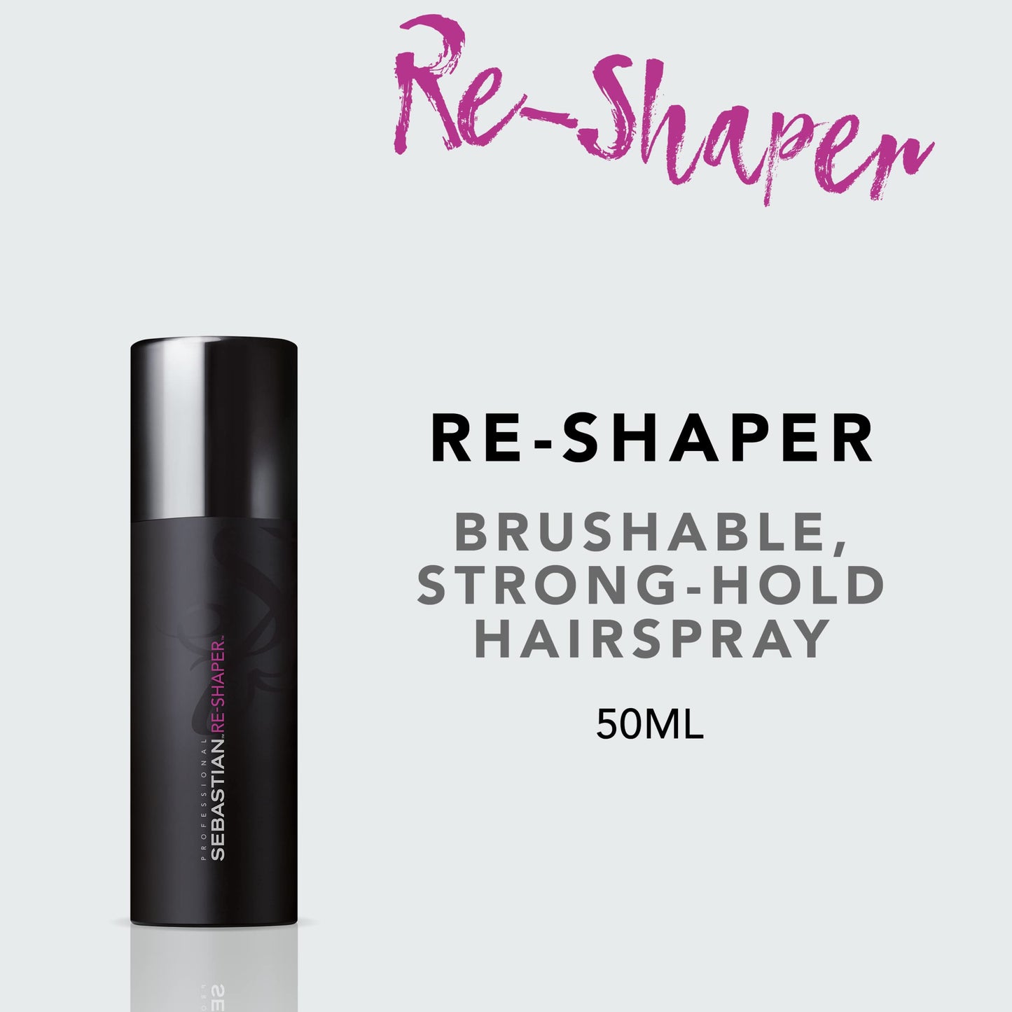 Sebastian Professional Re-Shaper Hairspray | Humidity Resistant-Strong Hold | Brushable, Firm Styling Control | For Medium to Heavy Textures | For All Hair Types